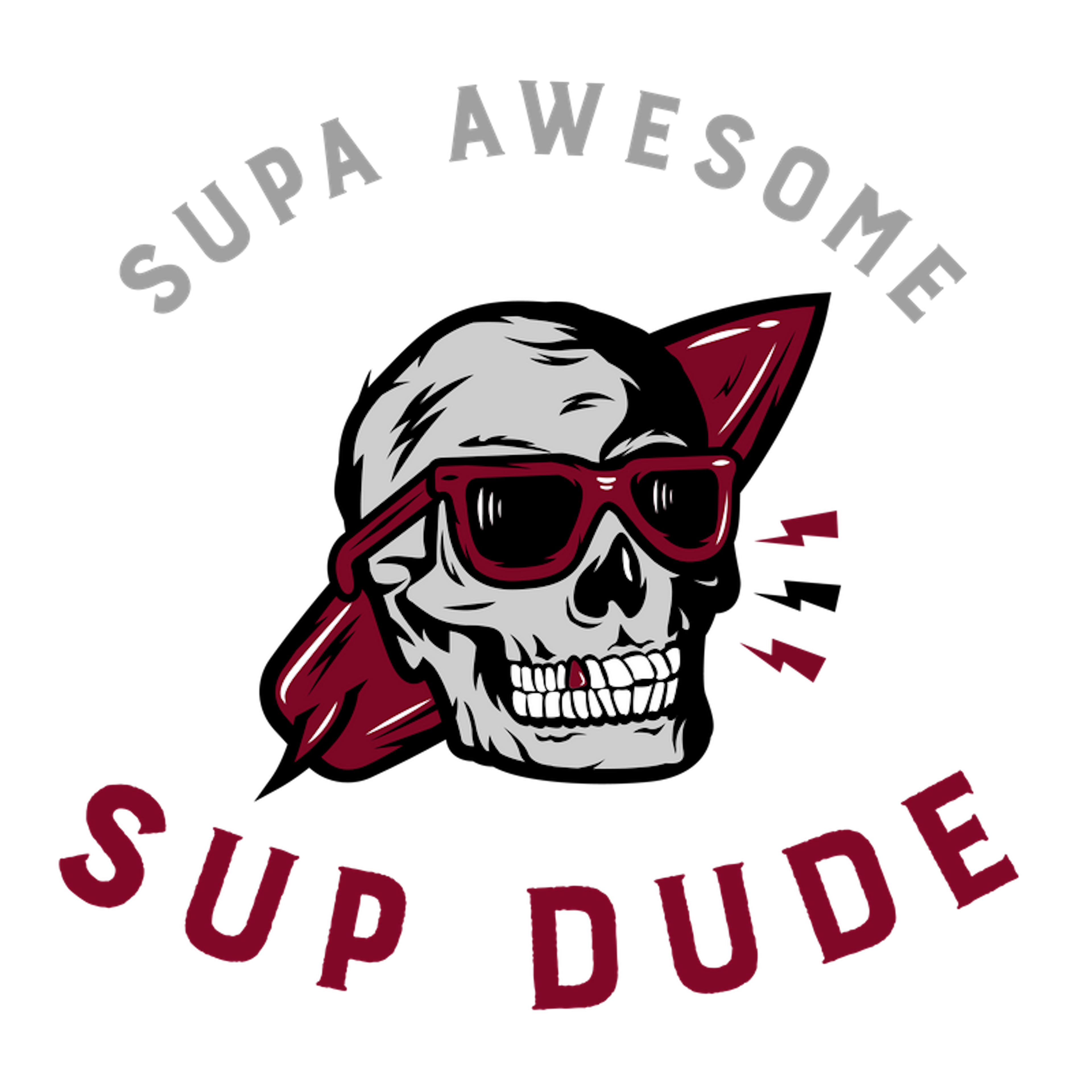 SUP Dude Skull Design